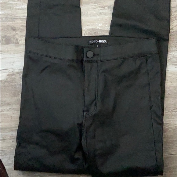 Fashion Nova Leather Look Pants - Picture 2 of 4